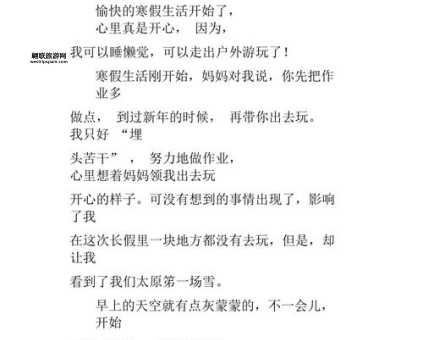 寒假日记精选：300字记录我的假期生活