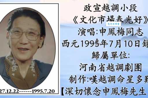 越调名家申凤梅：传奇人生与艺术成就