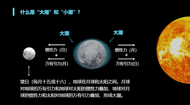 地球出现潮汐是由于什么引起的？科学解释潮汐现象。