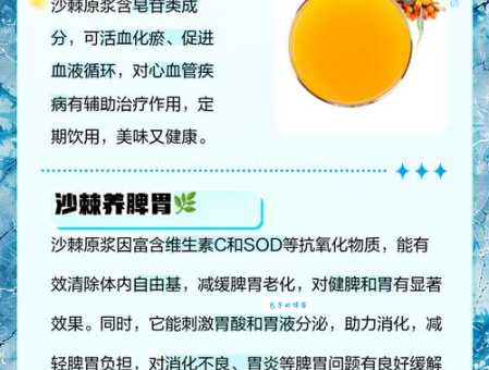 沙棘原浆的十大功效是什么 揭秘它的神奇保健作用