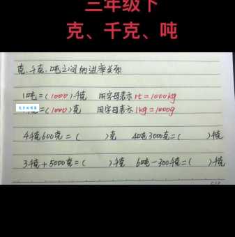 千克和吨的换算关系 进率是多少一目了然