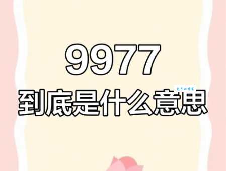 九千七什么意思 原来这个数字还有这种说法