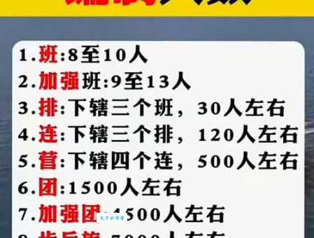 一个排大概有多少人 部队编制基础知识