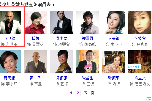 少年英雄方世玉演员表介绍 每个角色扮演者是谁