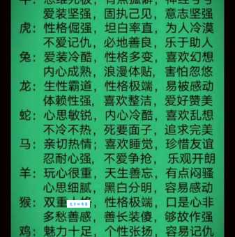 生肖外传细说十二生肖的性格特点与命运