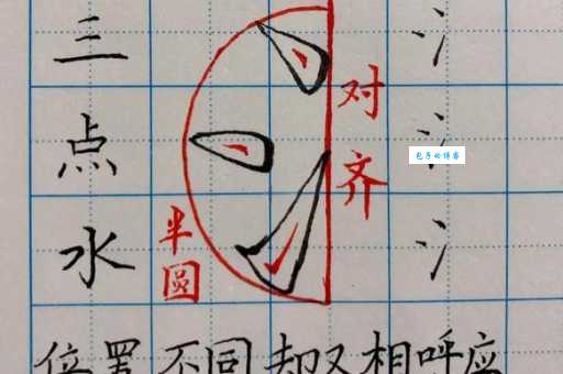 湿的部首是什么？教你快速掌握三点水偏旁写法