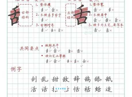 舌的笔顺记不住?这些方法让你快速掌握!