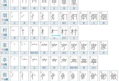 村的笔顺怎么写？掌握这几步轻松搞定！