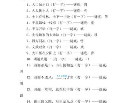 “有一点不准”打一字谜底揭晓，看看你猜对了吗？