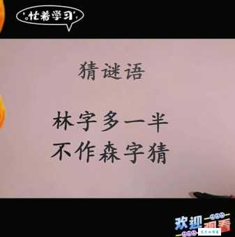 揭秘“林字多一半不当森字猜打一字”，快速get谜底！