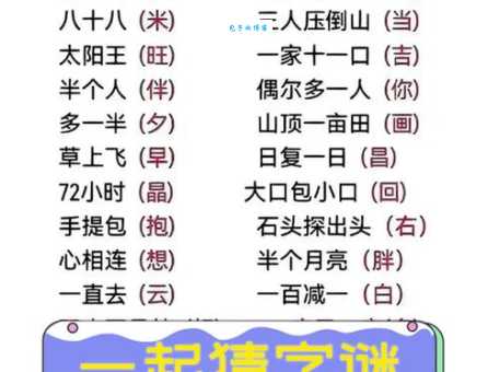 猜字谜视而不见兄来到打一字，解谜技巧大公开！