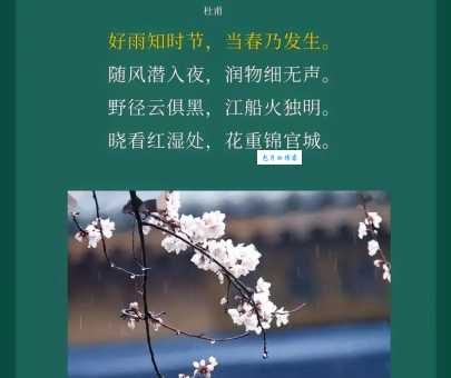 好雨知时节的下一句是什么?杜甫的这首诗原来是写给谁的