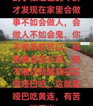 哑巴吃黄连下一句怎么接？正确答案原来是这个！