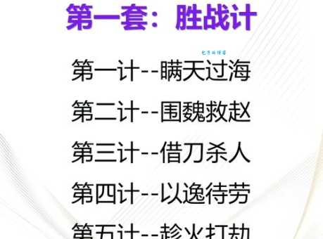 六出奇计的意思是什么典故出自哪里?快速搞懂这六条妙计!