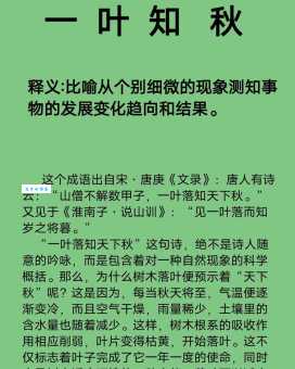 一叶知秋什么意思?不仅仅是秋天来了这么简单!
