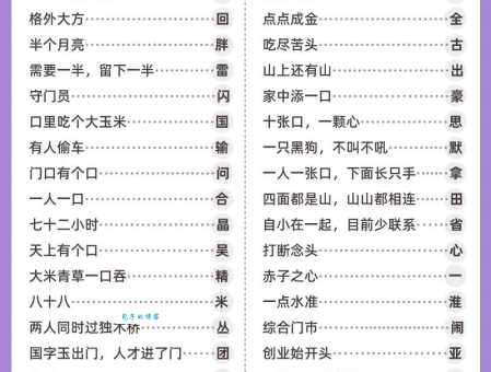 大厦打一字谜底揭晓,有趣的猜字谜活动快来参加!