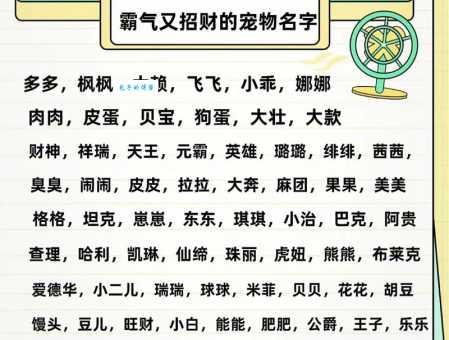 神武好听的宠物名字集锦,快来看看哪个名字更适合你!