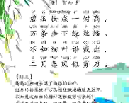 碧玉妆成一树高的意思，小学生也能看懂的古诗讲解